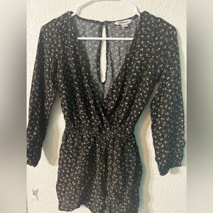 Black Flower Jumper